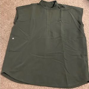 Dark Olive oversized scrub top xsmall
